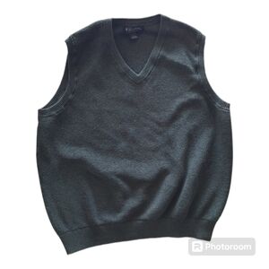 Brooks Brothers Cashmere Blend V neck Vest Large gray‎
